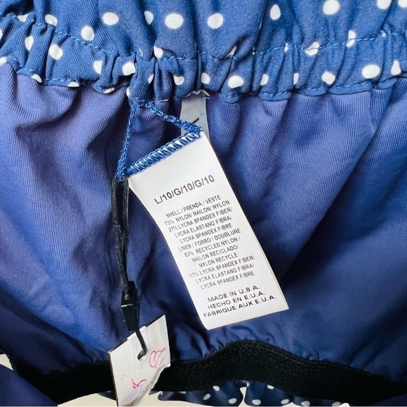 Vitamin A Rumba dot Amelie bikini top in Navy blue - Picture 7 of 10